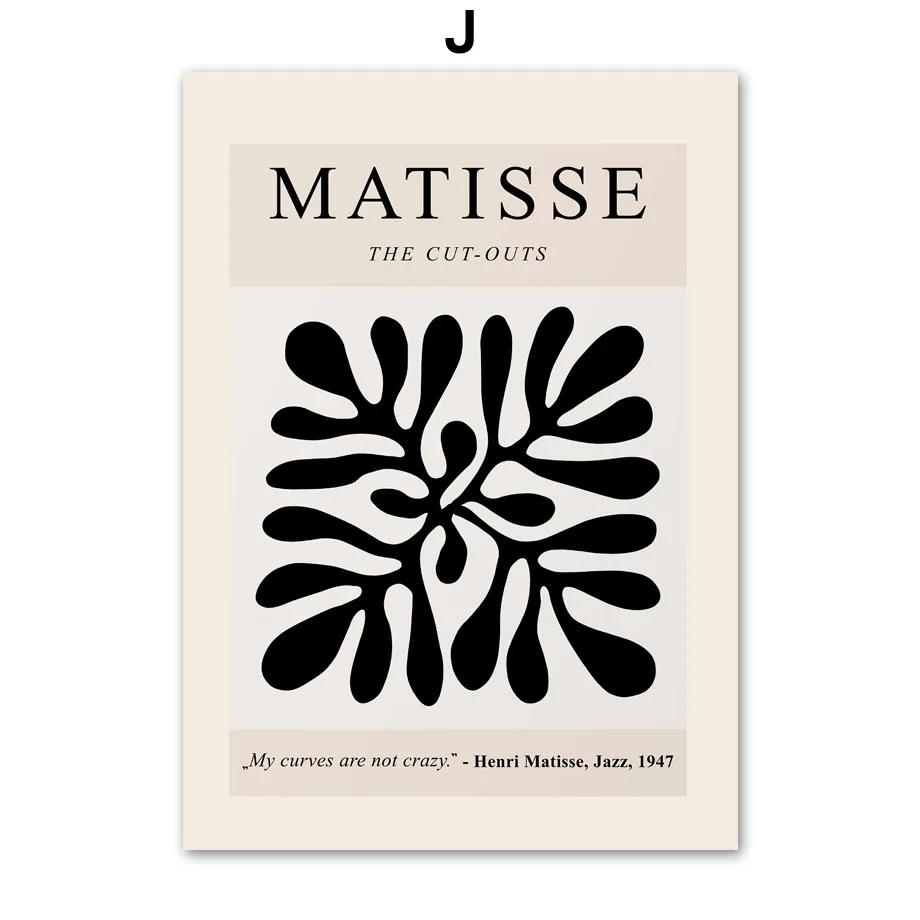 

Black Abstract Matisse Coral Birds Leaves Nude Wall Art Print Nordic Poster Canvas Painting Home Decor Pictures For Living Room 21x30cm No Framed
