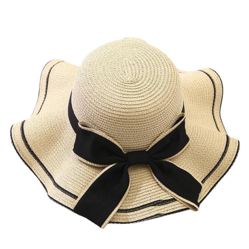 Hot Selling Beach Vacation Hats Women's Straw Hats Summer Beach Sun Hats, Women's Travel Versatile UV Resistant