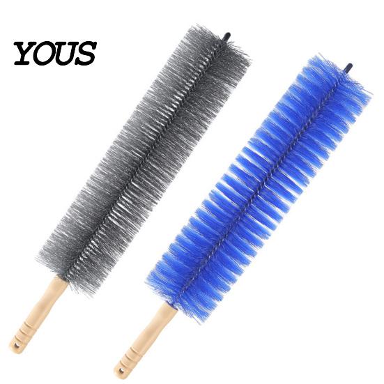 Energy Efficient Dust Brush Fan Cleaning Brush, Reusable Collector, Non-Detachable Bendable Design, Cobweb Remover Multifunctional Removal for Blinds