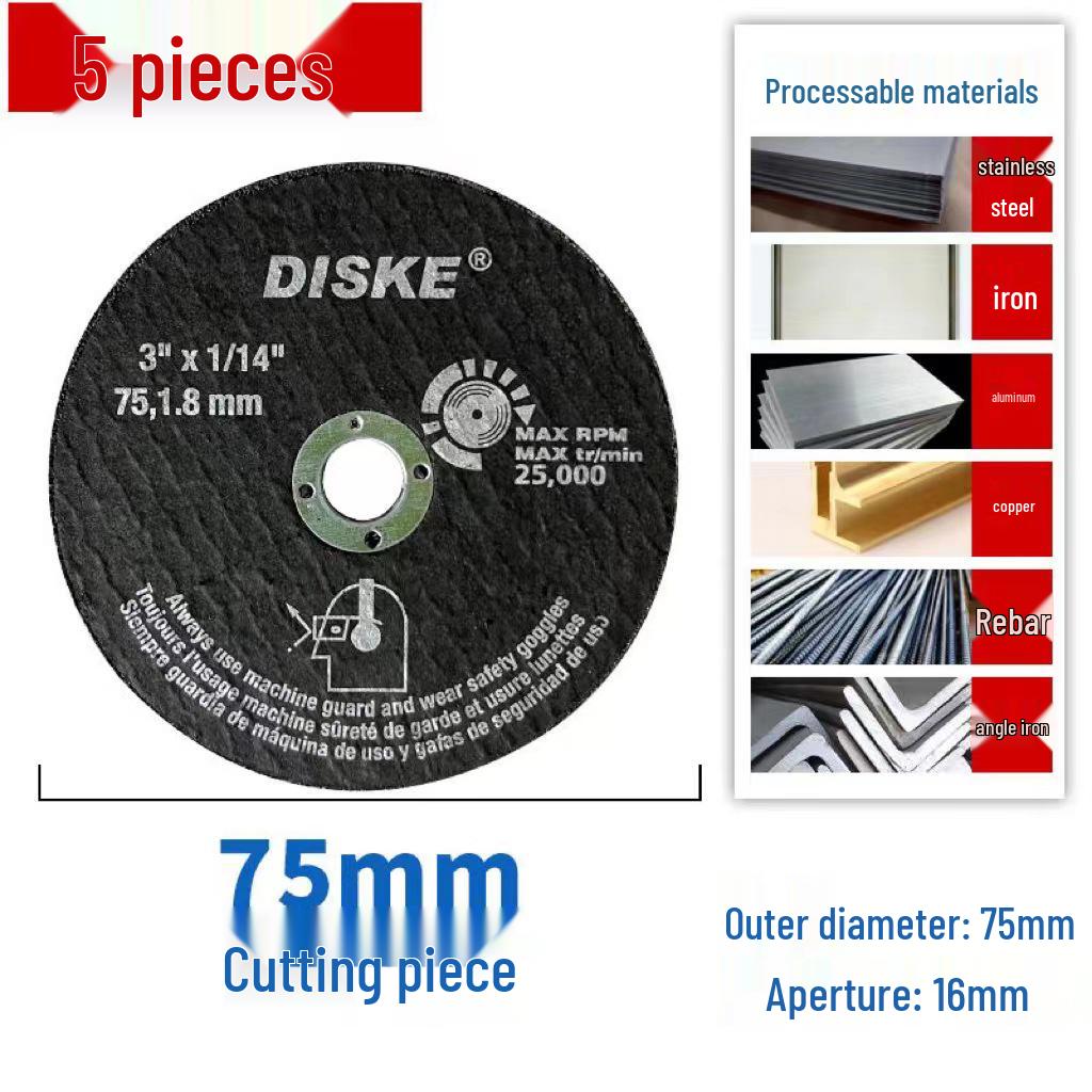 Mini 76mm (3") Angle Grinder Blade: Metal Grinding & Polishing Disc, Cutting Wheel 10mm Arbor.