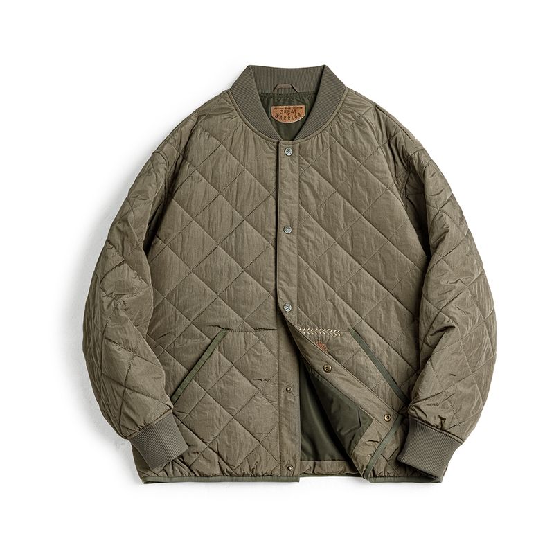 

Парка Мэдден Американский кэжуал Стеганая куртка-бейсболка Хлопковая куртка с подкладкой Ромбовидная стежка Утепленная Теплая Хлопковая куртка с подкладкой Мужская Зимняя Army Green 2XL