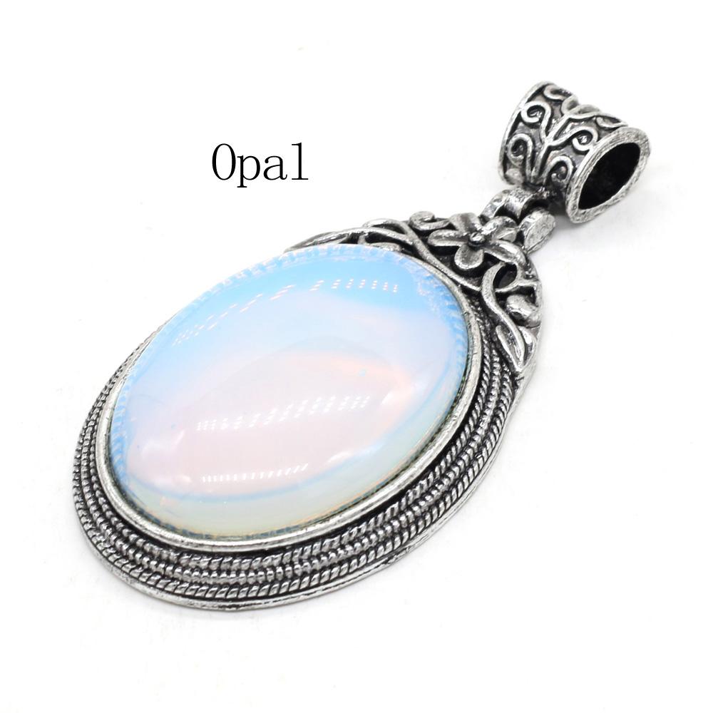 

1 шт. винтажный овальный хрустальный кулон в богемном стиле, лечебные подвески из натурального камня для DIY женщин и мужчин, ожерелье, аксессуары для изготовления ювелирных изделий 4 × 6 см 4x6cm