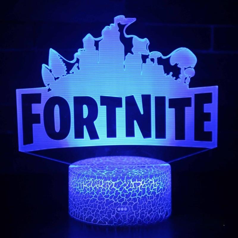 Fortnite 3D Anime Lampe Aktivität Cosplay Muster LED Nachtlicht Gamer Dekoration Niedlich und Charmant Tischlampe Anime Zimmerdekoration Geschenk Spielzeug