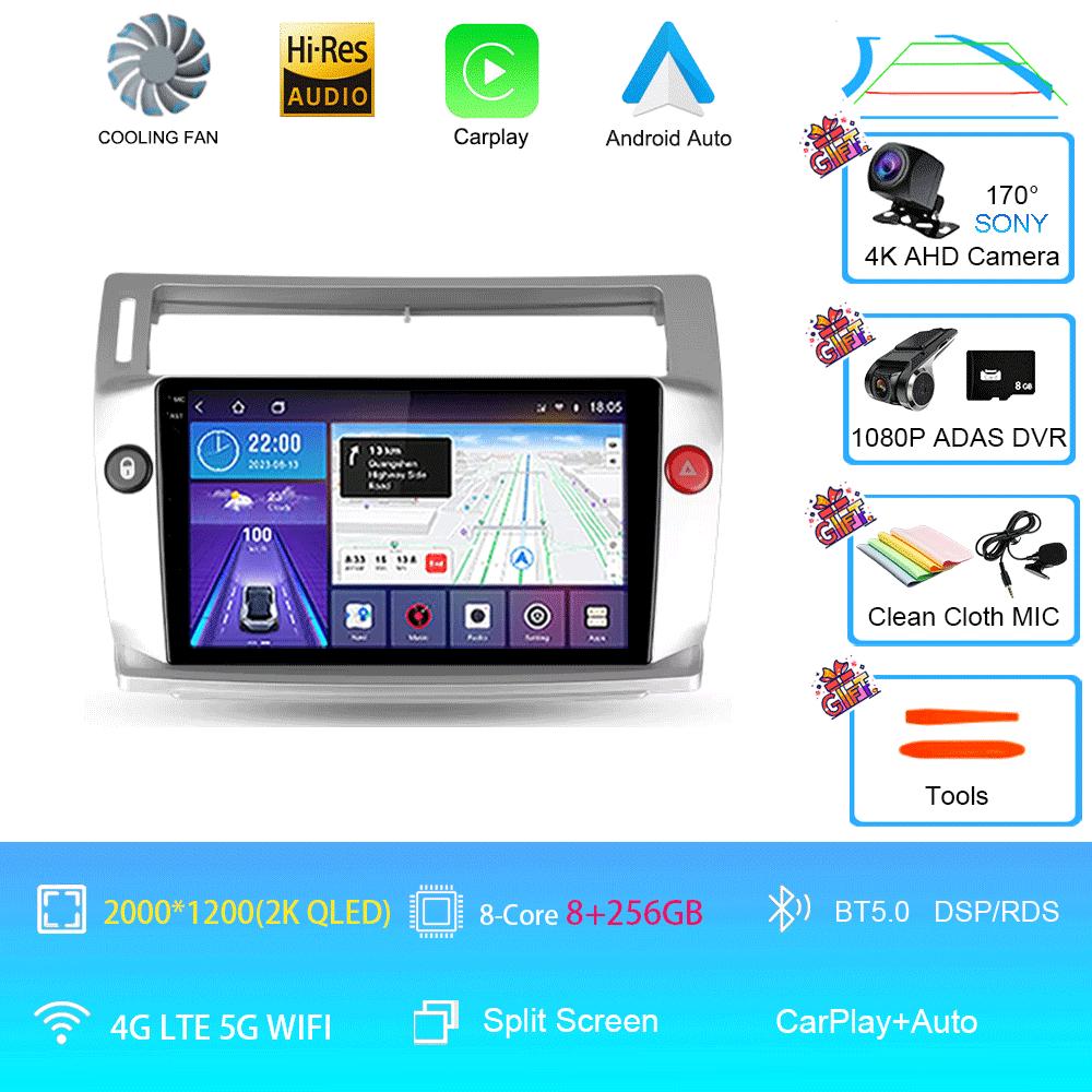 Android 14 Pentru Citroen C4 C-Triomphe Quatre 2004-2014 Radio Auto Multimedia Video Carplay 2Din DVD Unitate Principală Stereo Difuzor Audio