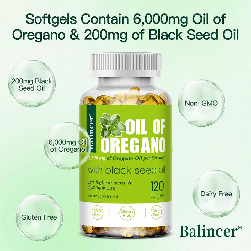 Oil Of Oregano 6000mg Softgels Premium Herbal Extract Dietary Supplement 120 Count