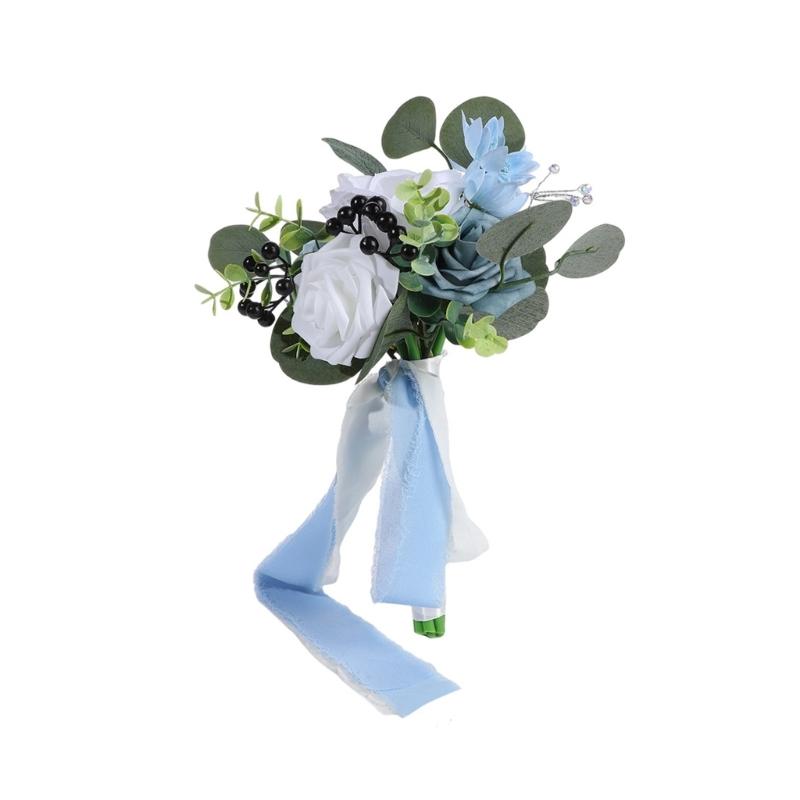 

Traditional White And Green Silk Wedding Arrangement Lightweight Lifelike Flowers For Bride Bridal Party Decoration