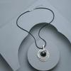 Retro Round Sweater Chain Necklace Women's Accessory