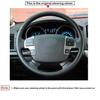 Black Artificial Leather No-slip Car Steering Wheel Cover for Toyota Land Cruiser HiAce 2007-2019 Tundra Sequoia 2007-2013
