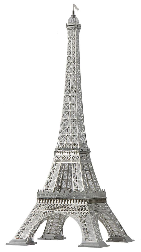 Aerobase E001 Eiffel 30cm Stainless Steel Etched Metal Assembly Interior 1/1000 Tower, Tall, Paris, Kit,