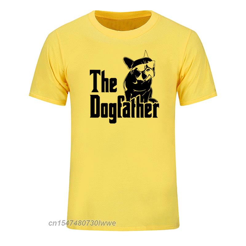 The Dogfather Dog Dad French Bulldog Funny T Shirts Unisex Cotton Harajuku Vintage Tops Tees Tops Eu Size