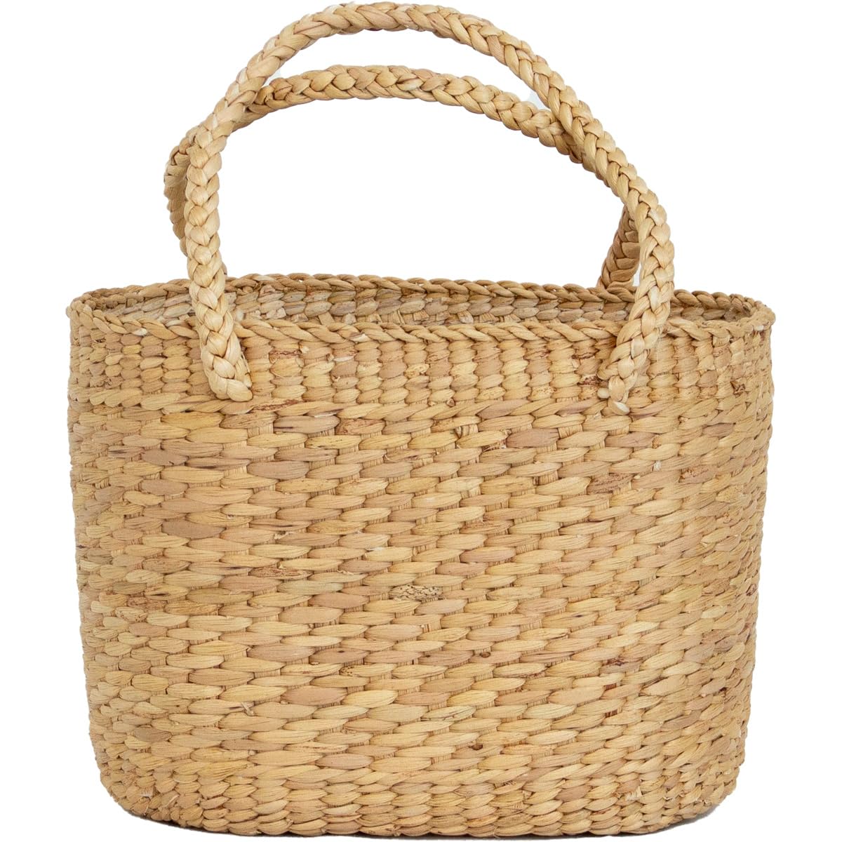

Siam Water Hyacinth Basket Bag, Handmade in Thailand (No Drawstring)