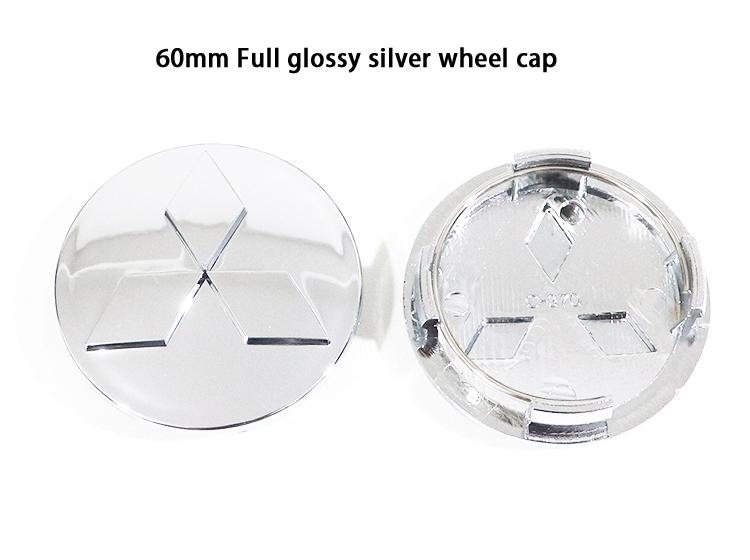 4pcs Mitsubishi 56mm 60mm ABS Car Emblem Wheel Center Hub Cap Auto Rim Refit Dust-proof Badge Covers Sticker Styling Accessories