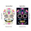 Mexico Day of the Dead Luminous Facial Tattoo Sticker Halloween Party Decoration Halloween Dress Up Day of the Dead DIY Party