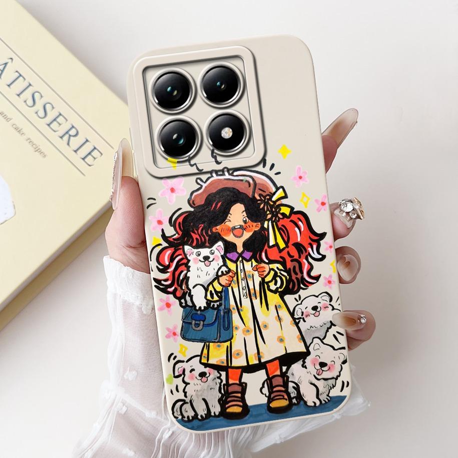 For Xiaomi 14T Pro Case For Xiaomi 14T Phone Case Cute Panda Rabbit Luxury TPU Protective Skin Cover For Xiaomi Mi 14T Pro Coque
