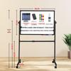 Tablă Albă Magnetică Mobilă - Tablă Ștergătoare pentru Scris și Desen pentru Casă, Predare și Training