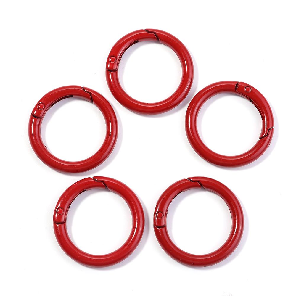 5-10Pcs Alloy O Ring Spring Clasps Openable Round Carabiner Keychain Clips Hook Dog Chain Buckle DIY Keyrings Jewelry Connectors