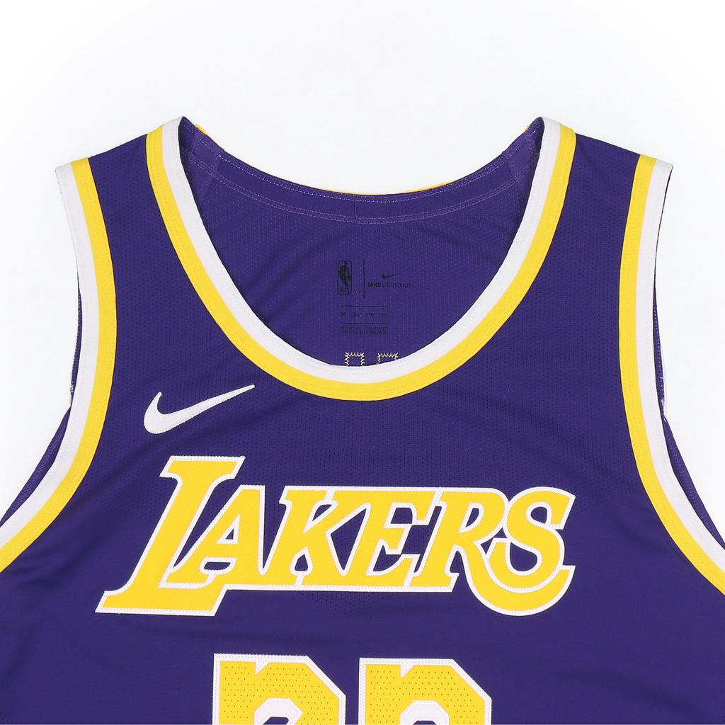Nike NBA Authentic Lakers LeBron James #23 Spliced Logo Sleeveless Basketball Vest Men Vests Purple AJ5197-505