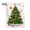 Festive Background Cloth Merry Christmas Tapestry, Wall Hanging Fabric Backdrop, Xmas Tree Winter Holiday Themed Decor Art for Living Room,