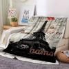 Charming Paris Throw Personalized Blanket Customize Text Comfortable Versatile For Sofa Couch Office Bed Picnics For All Occasions Modern Perfect Gift