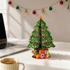 Christmas Atmosphere Home Decor 3D Puzzle Paper Tree Decoration, Holiday Desktop Ornaments Compact Xmas for Party with Star Topper And Gift