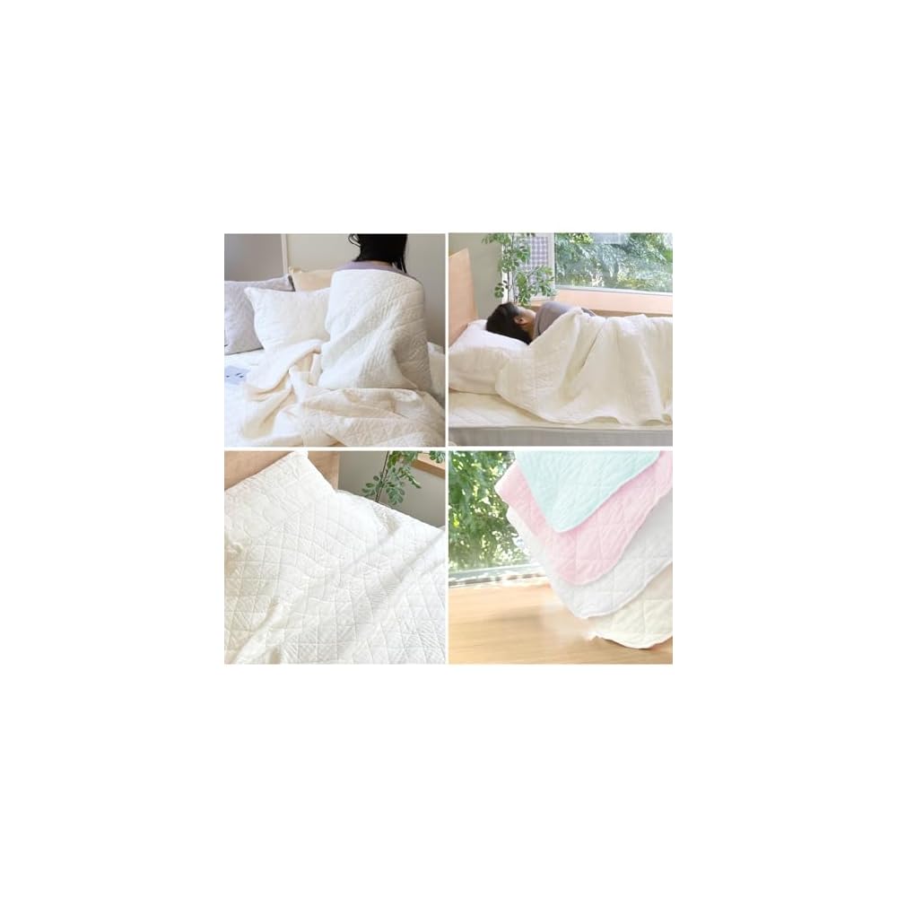 Pasima Quilted Blanket, White, Junior Size, 120 x 180 cm
