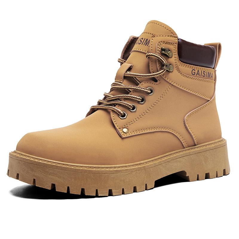 

Высокие ретро-ботинки Martin мужские осенне-зимние новые повседневные ботинки в британском стиле средней высоты для работы на открытом воздухе обувь для страхования труда 39