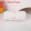 Cute Floral Cotton Makeup Brush Bag With Portable Design For Travel And School