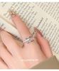 Cui Yan S925 Sterling Silver Korean U-Shape Horseshoe Ring - Women's Retro Fashion Index Finger Ring
