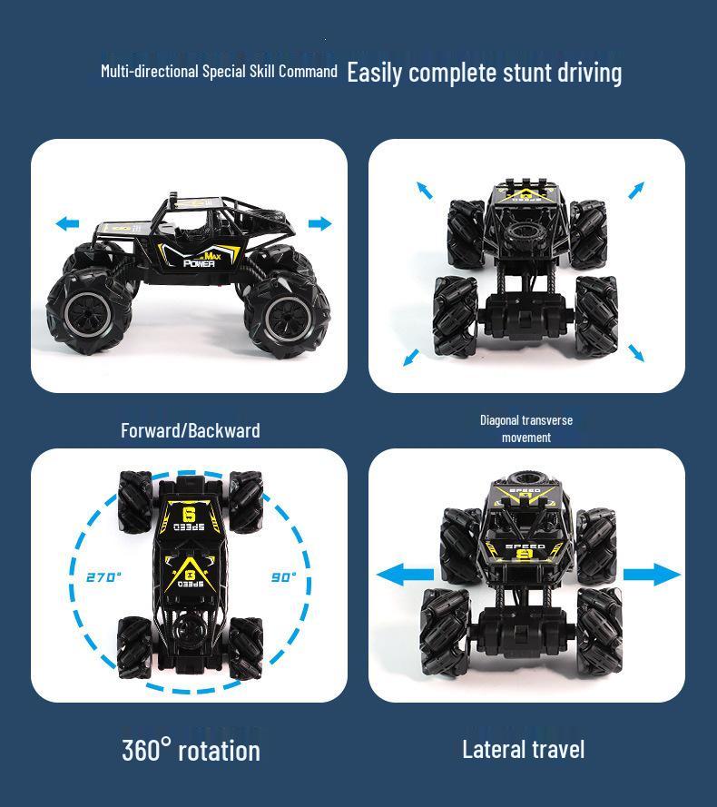 In Stock: S611 Remote Control Sideways-Climbing Stunt Car with One-Key Demo, Off-Road Toy Gift