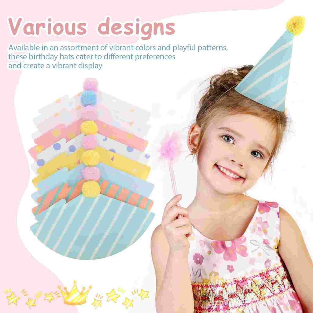 16 Pcs Clothing Birthday Hat Child Grad Cap Tassel Paper Graduation Photo Booth Props
