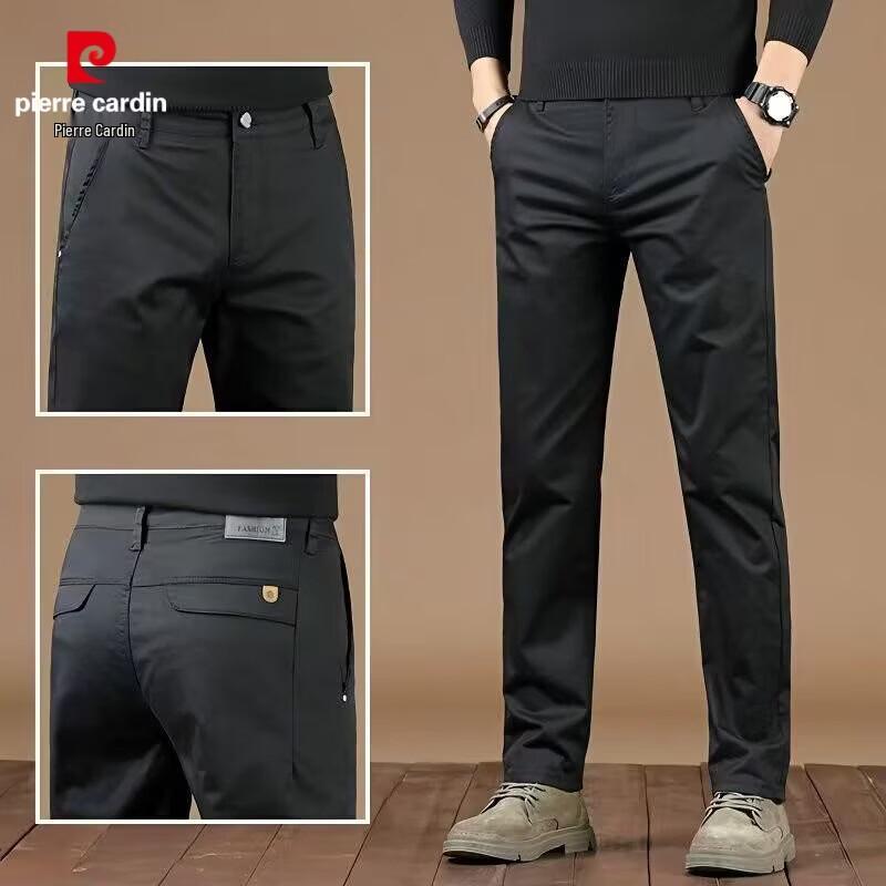 Pierre Cardin Men s Anti-Wrinkle Straight-Leg Casual Business Pants 30