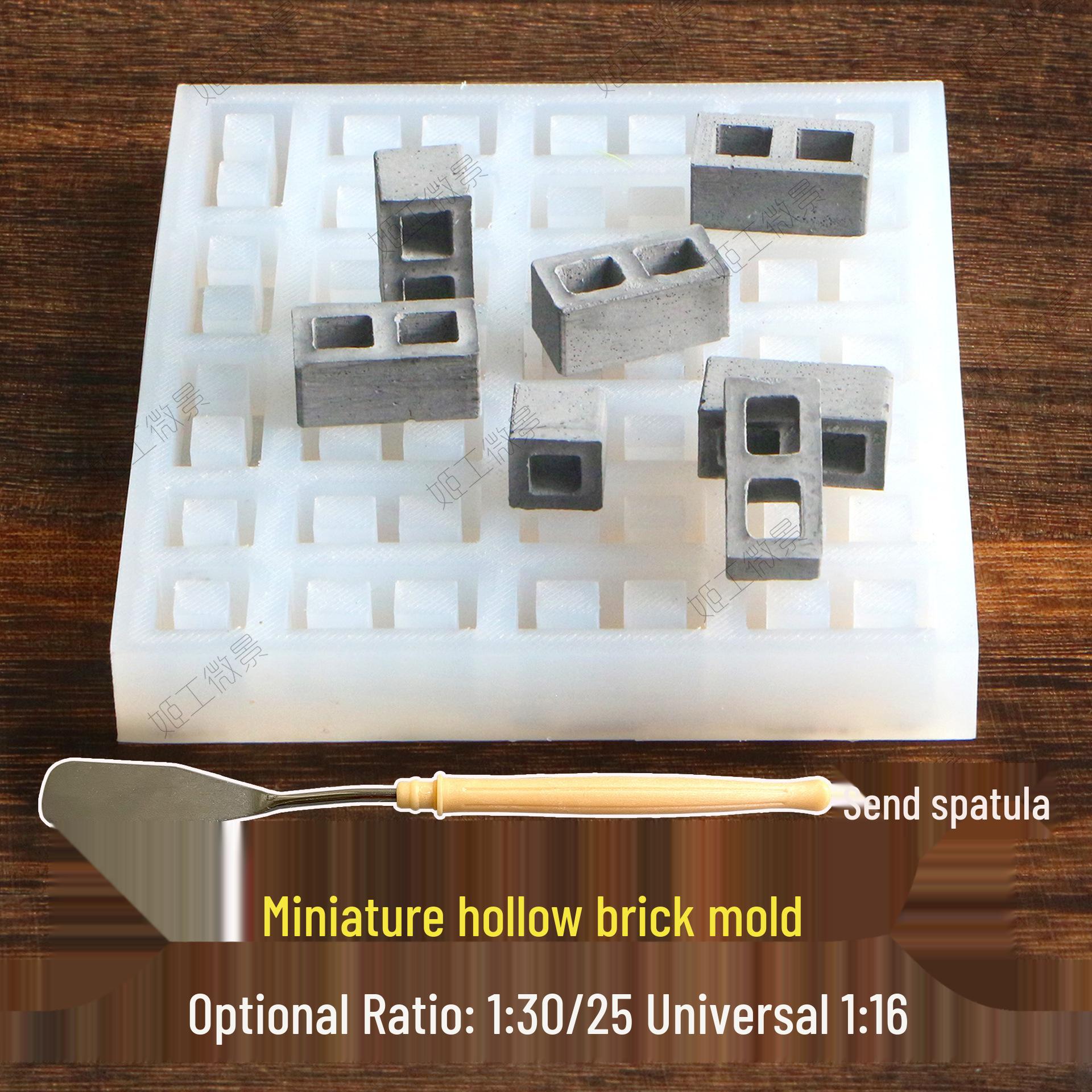 

Miniature Hollow Brick Silicone Mold: Small Bricks for Sand Table Models, Old House Designs, Handmade Clay Projects. High Hardness Light Gray Brick Powder 500g