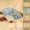 Butterfly Floral Print Hand Fan Portable Chinese Style Fan Elegant Handmade Fan  Art Craft Project