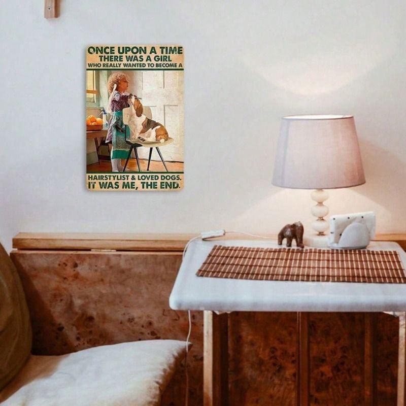 Metal Wall Art Decor, Vintage Dachshund Poster for Home Bar Cafe, Retro Gift