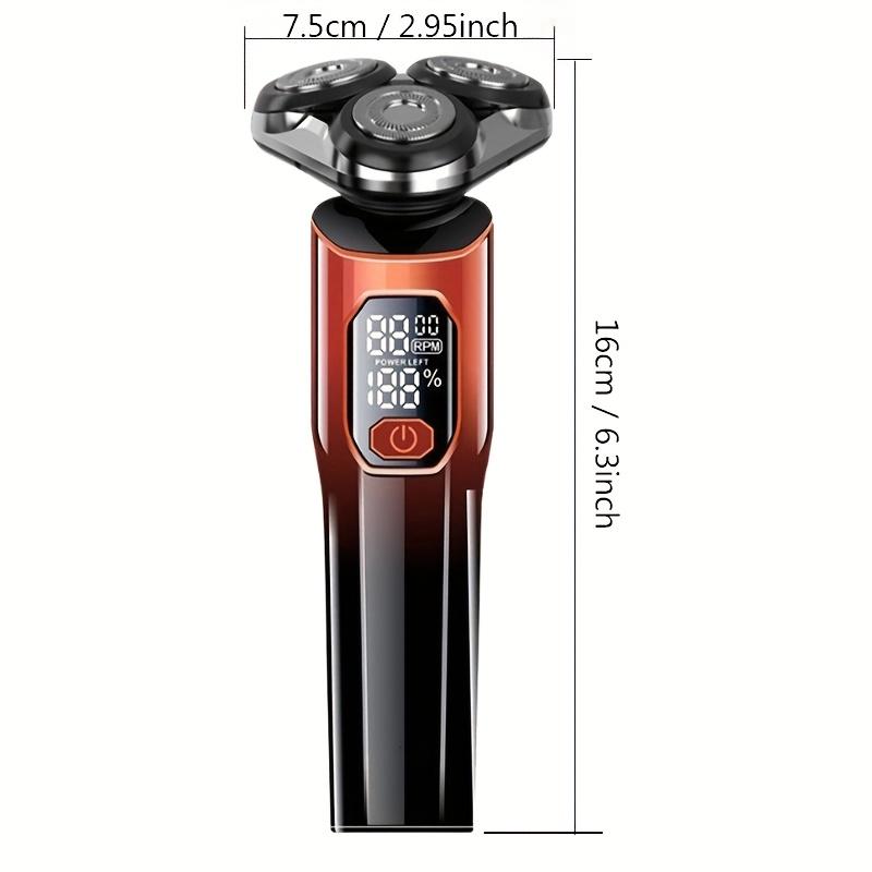 

Новая электробритва с USB-зарядкой, магнитной фиксацией, светодиодным цифровым дисплеем, трехлезвийной головкой, портативная и перезаряжаемая для мужчин