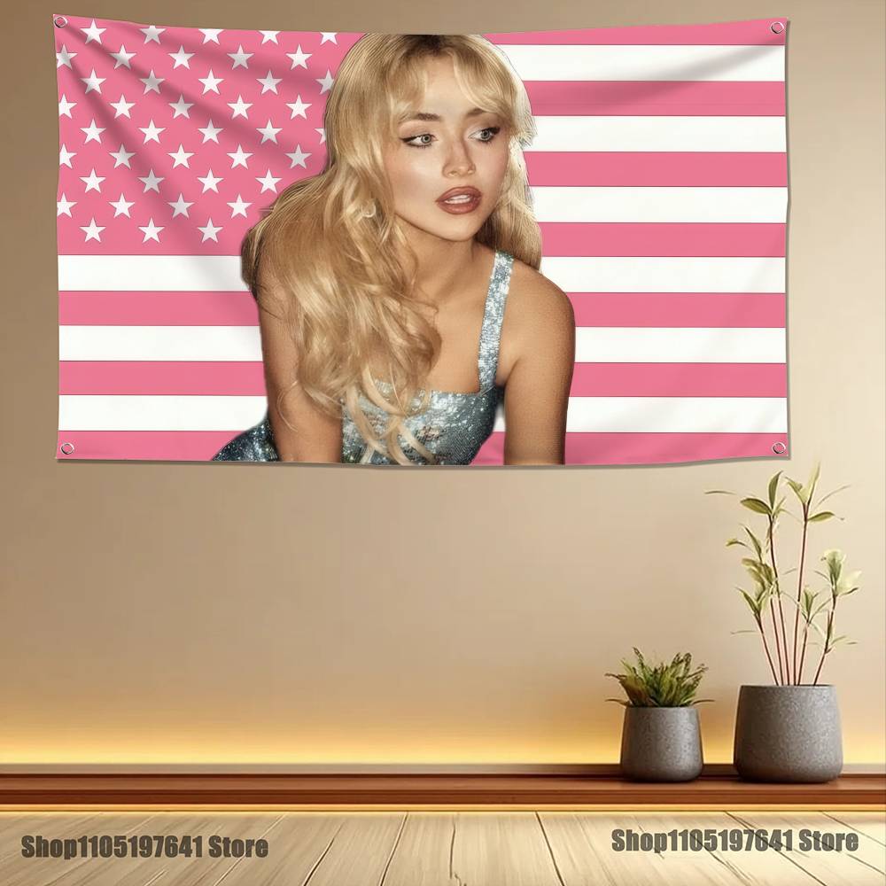 Singer SSabrina Carpenters Flag Tapestry Banner For Bedroom Outdoor Living Room Restaurant Bar Wall Decor Party