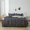 3/4Pcs Bedding Set, Line Block Print Duvet Cover with Sheet Pillowcases Comforter Quilt Cover Single Double Bed