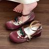 Round head thick heel women's French sweet and cute bow 2025 summer new sweet and versatile casual high-heeled single shoes