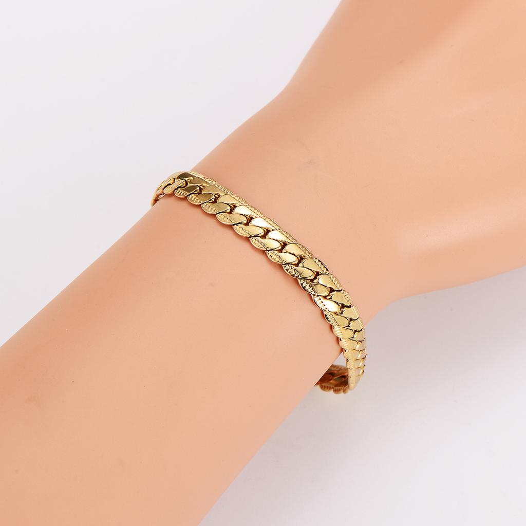 Punk 4/6mm Flat Snake Chain Link Bracelet Gold Color Stainless Steel Hand Chain Bracelet for Women Men Fashion Jewelry Gift 2025