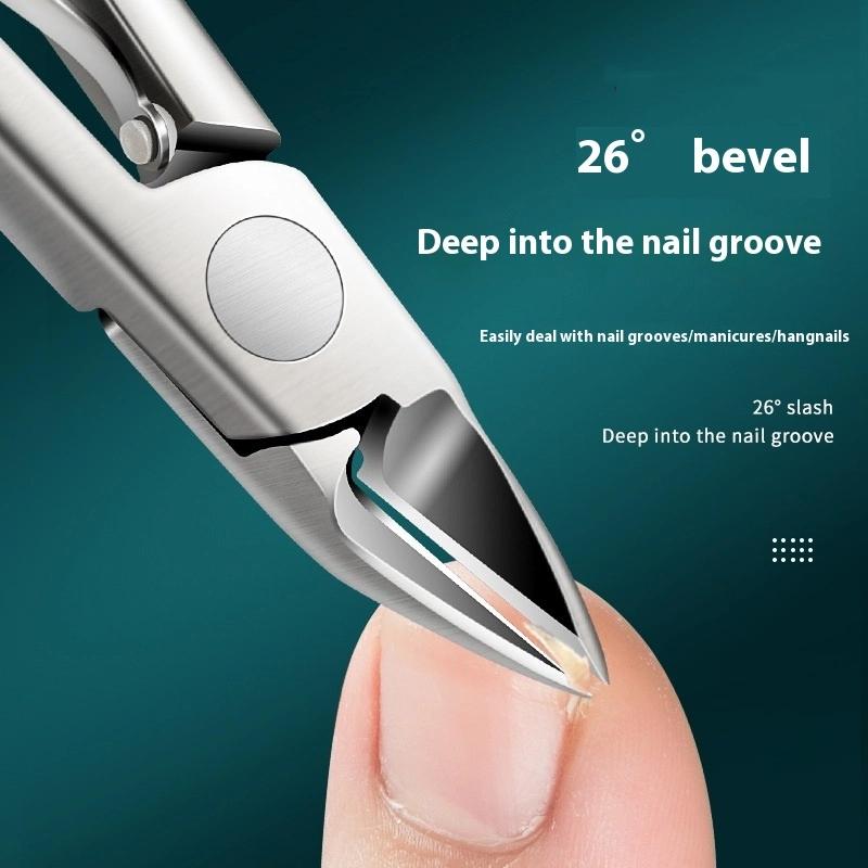 1pcs Thick Nail Professional Nail Clipper With Stainless Steel Body For Nail Care And Removing Ingrown Nails