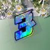 1PC 0 To 9 Arabic Numerals Holographic Carbon Fiber Motorcycle Stickers Waterproof Motorbike Front Fairing Scooter Vinyl Decals