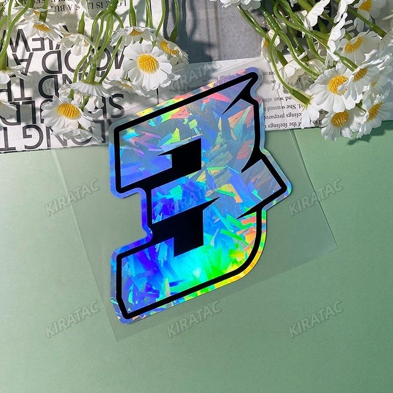 1PC 0 To 9 Arabic Numerals Holographic Carbon Fiber Motorcycle Stickers Waterproof Motorbike Front Fairing Scooter Vinyl Decals