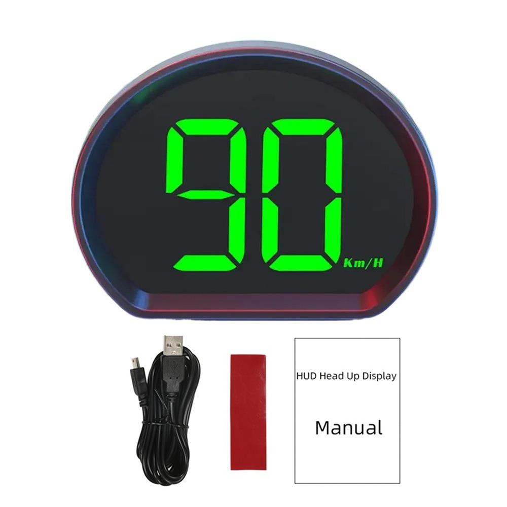 

КМ/Ч / МИЛЬ/Ч HUD Автомобильный проектор на лобовое стекло Универсальная совместимость Проектор скорости на лобовое стекло Подходит для всех автомобилей KM/H - Green