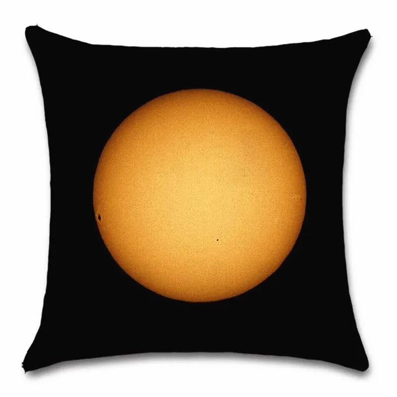 Sun and Planet Pattern Decorative Pillowcase Living Room Office Decoration Home Pillowcase