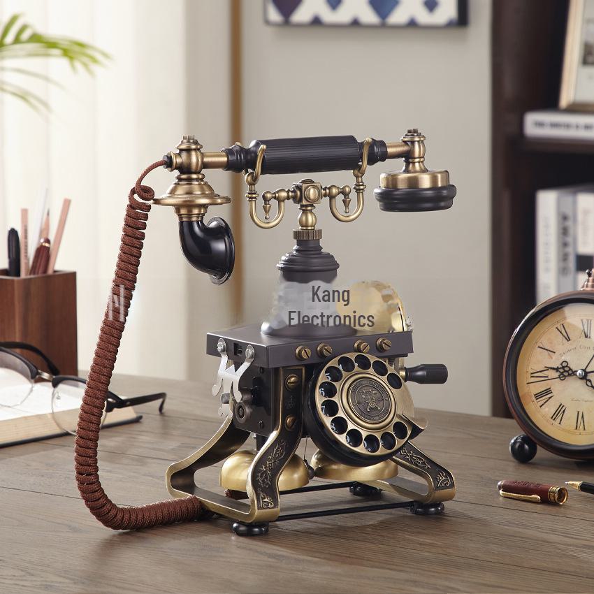 

Европейский винтажный ретро-телефон с дисковым набором номера, украшение для дома