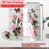 2D Flat Printing  2pcs Floral Romance Chic Print Curtains Versatile Fabric Curtains All Seasons Use for Bedroom   Living Room