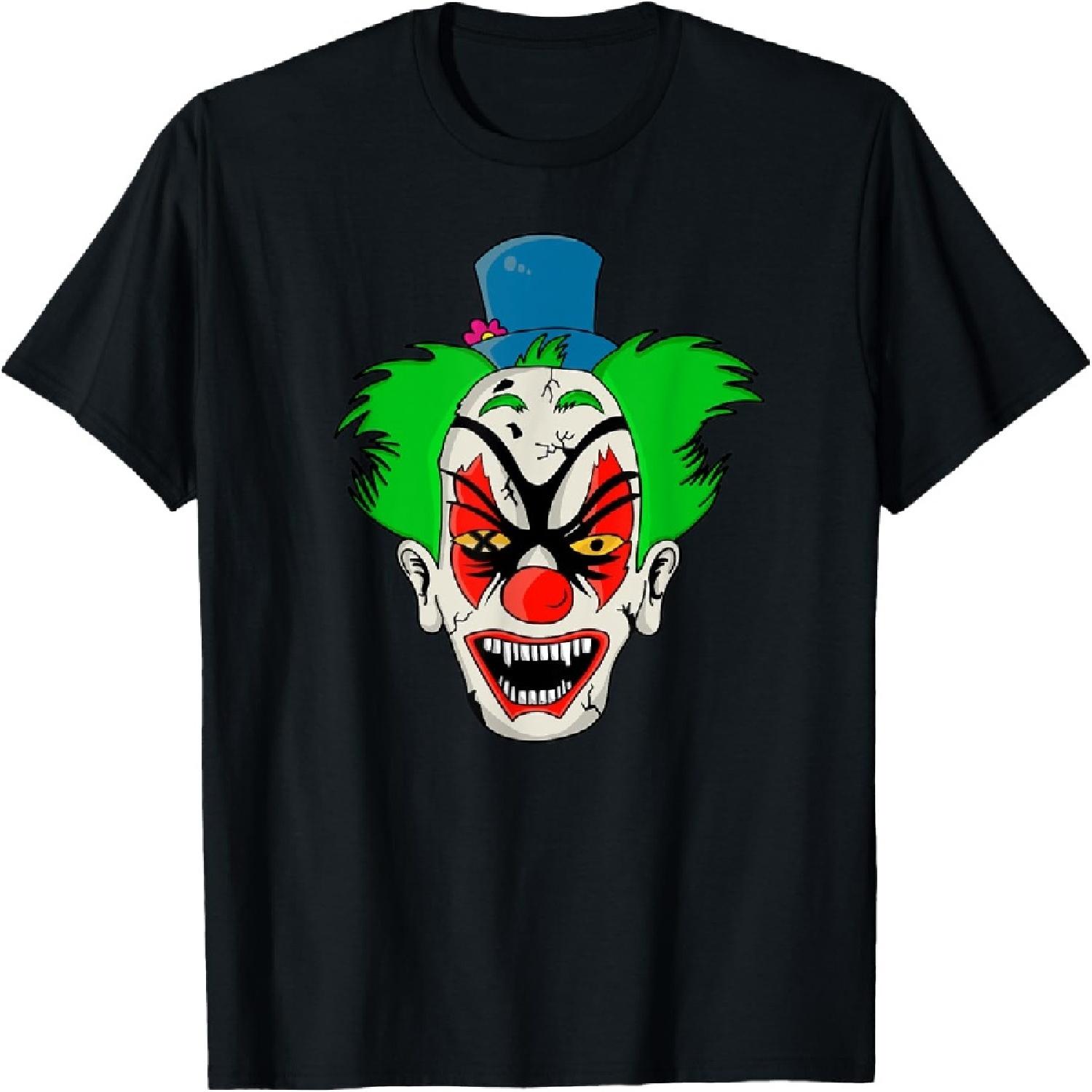 Evil Clown Halloween Costume T-Shirt S