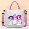 HotDemon Hunters Canvas Shoulder Bag for Boys Girls Anime Fashion Crossbody Bags Students Probable Handbag Simple Tote-bag