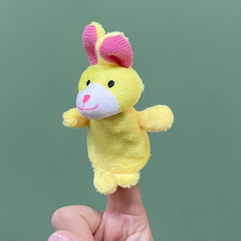 

Милый мультяшный набор пальчиковых кукол-животных - плюшевые куклы «Мышь и кролик» About 8cm