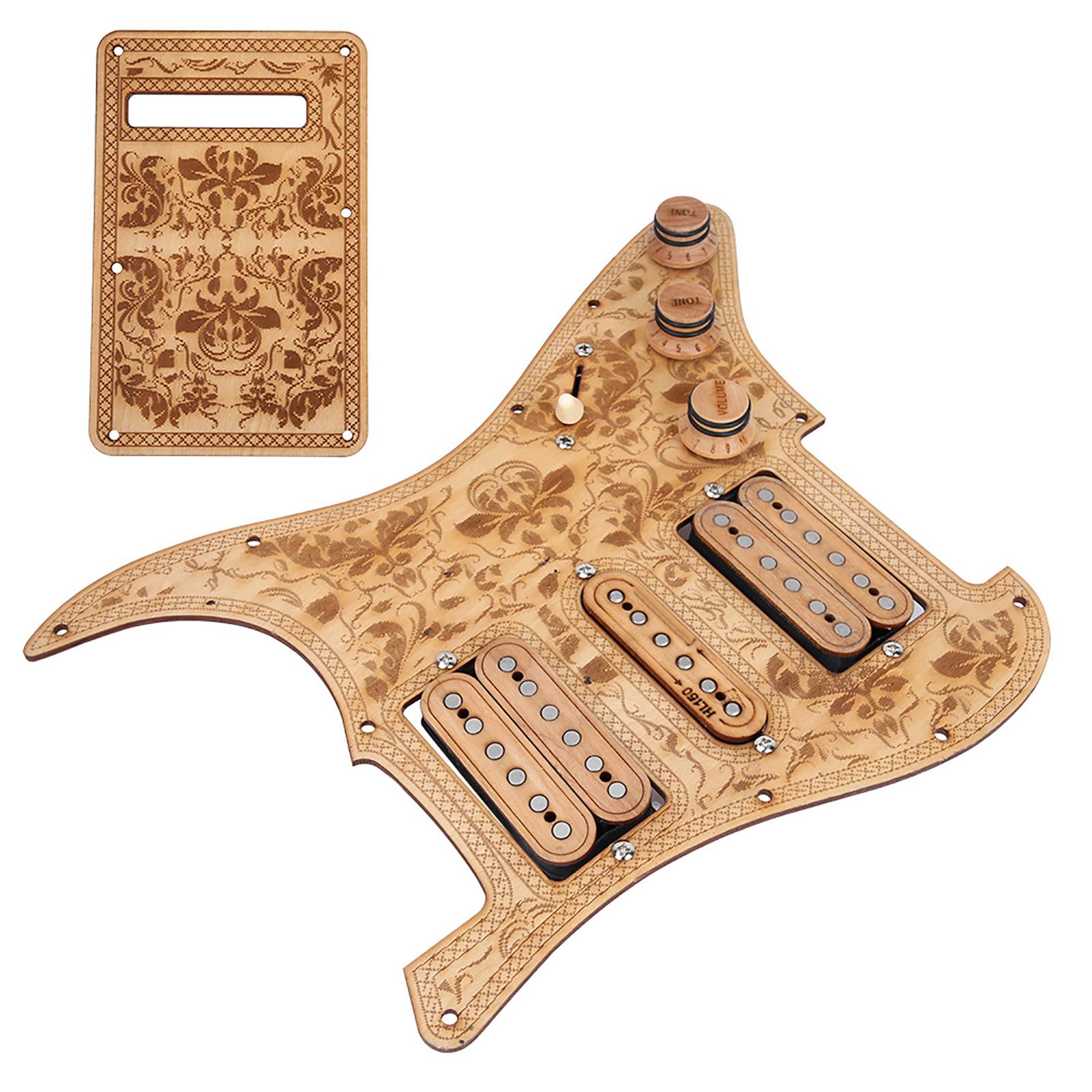 

HSH17 Electric Guitar Loaded Pickguard Anti scratch Plate Maple Humbuckers Pickup Accessory